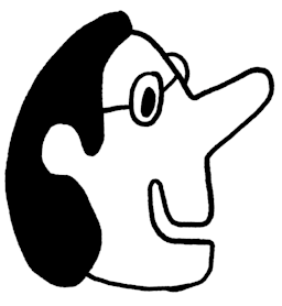 Illustration of a face with glasses